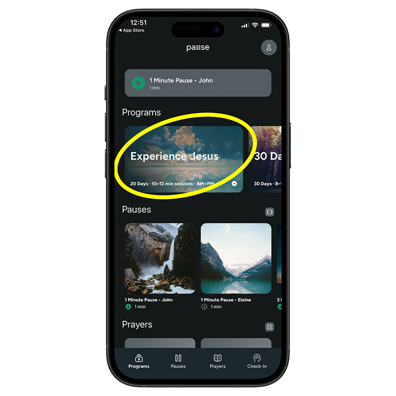 Select the Experience Jesus box